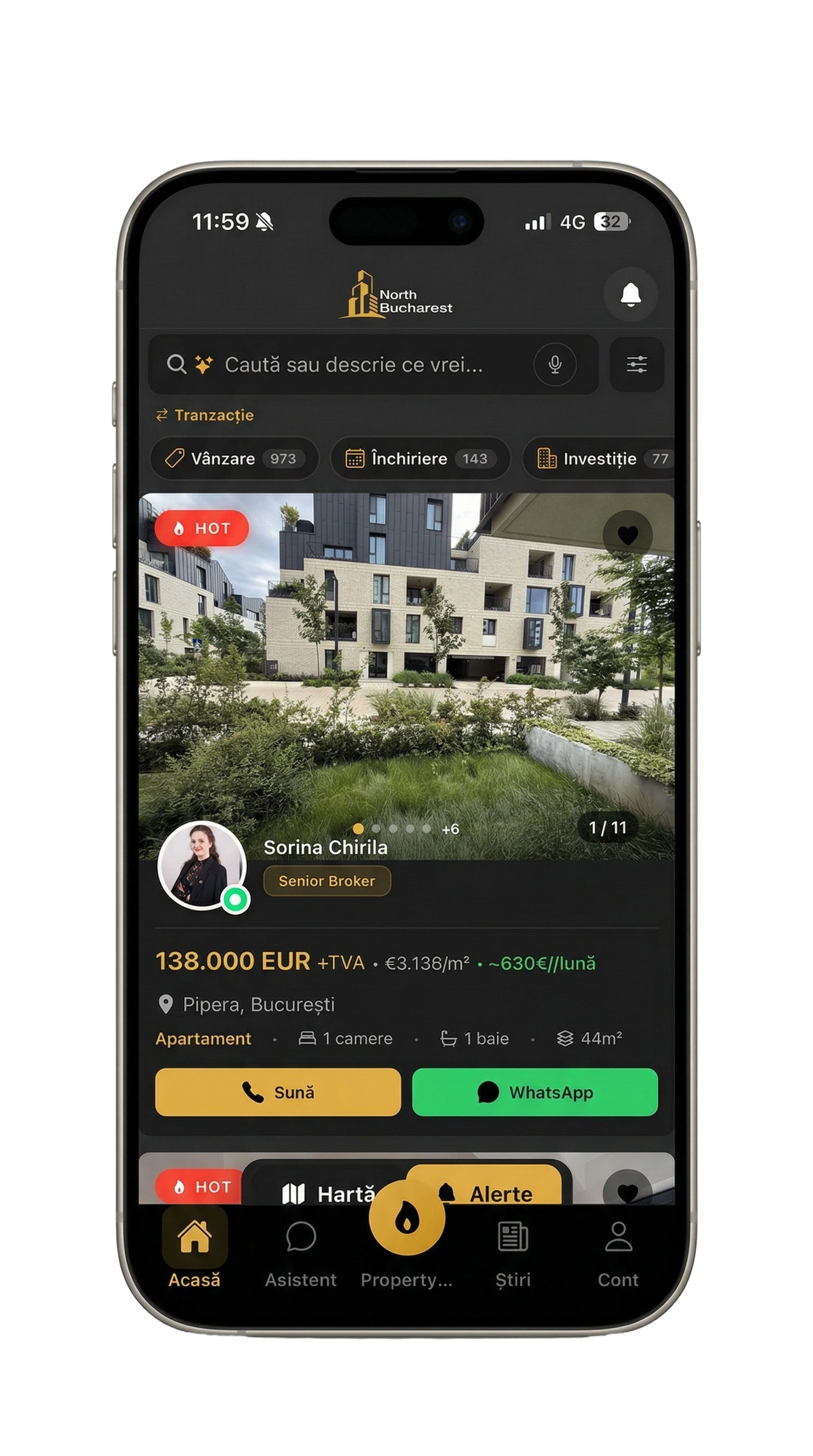 North Bucharest App — Smart Search