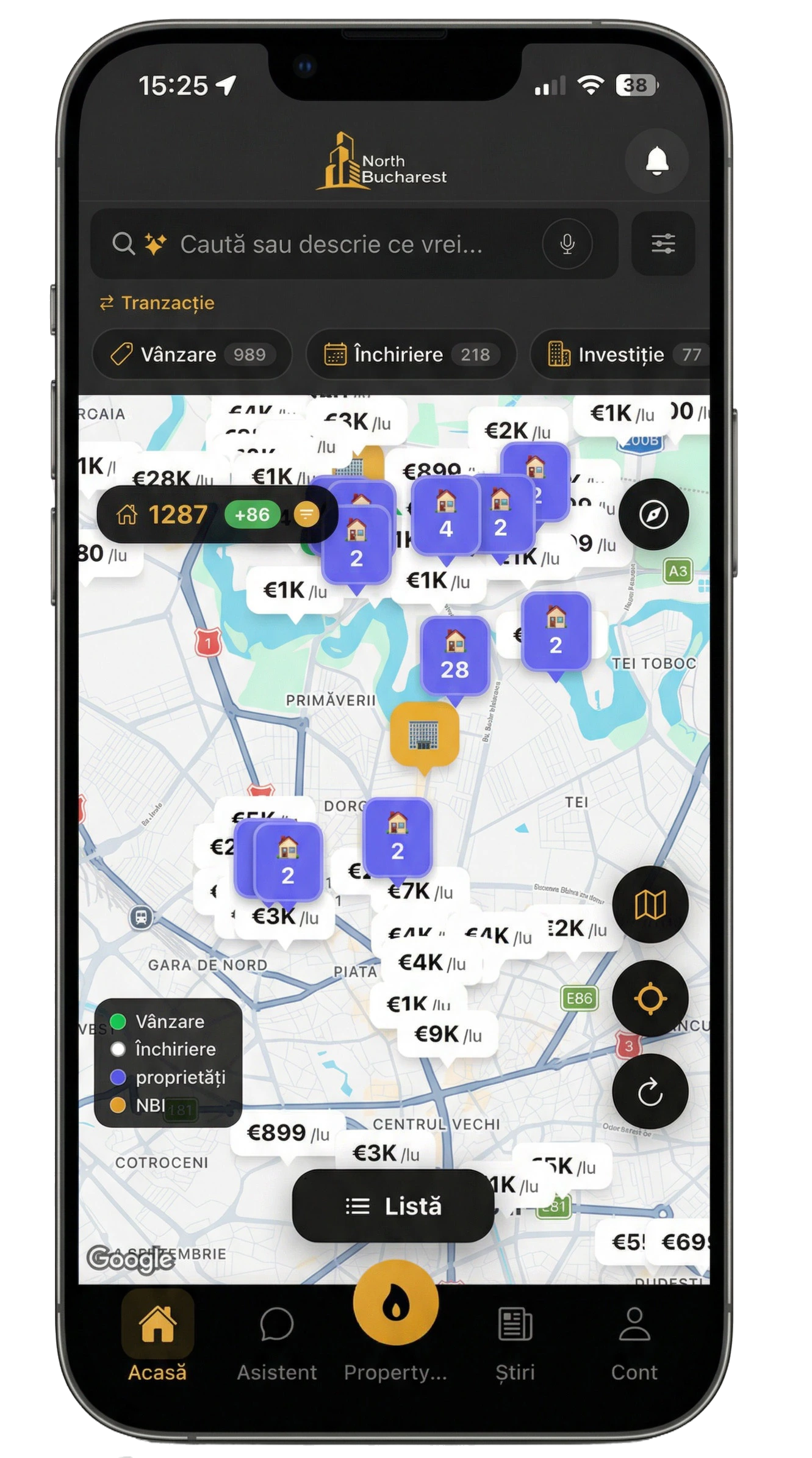 North Bucharest App — Interactive Map