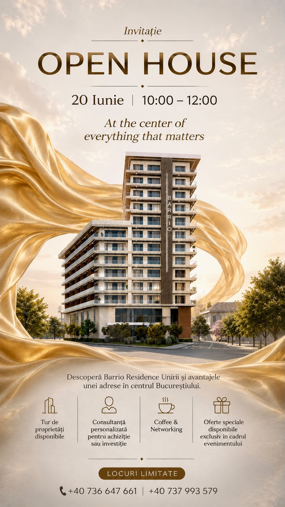 Open House Barrio Residence Unirii — 20 Iunie 2026, 10:00-12:00