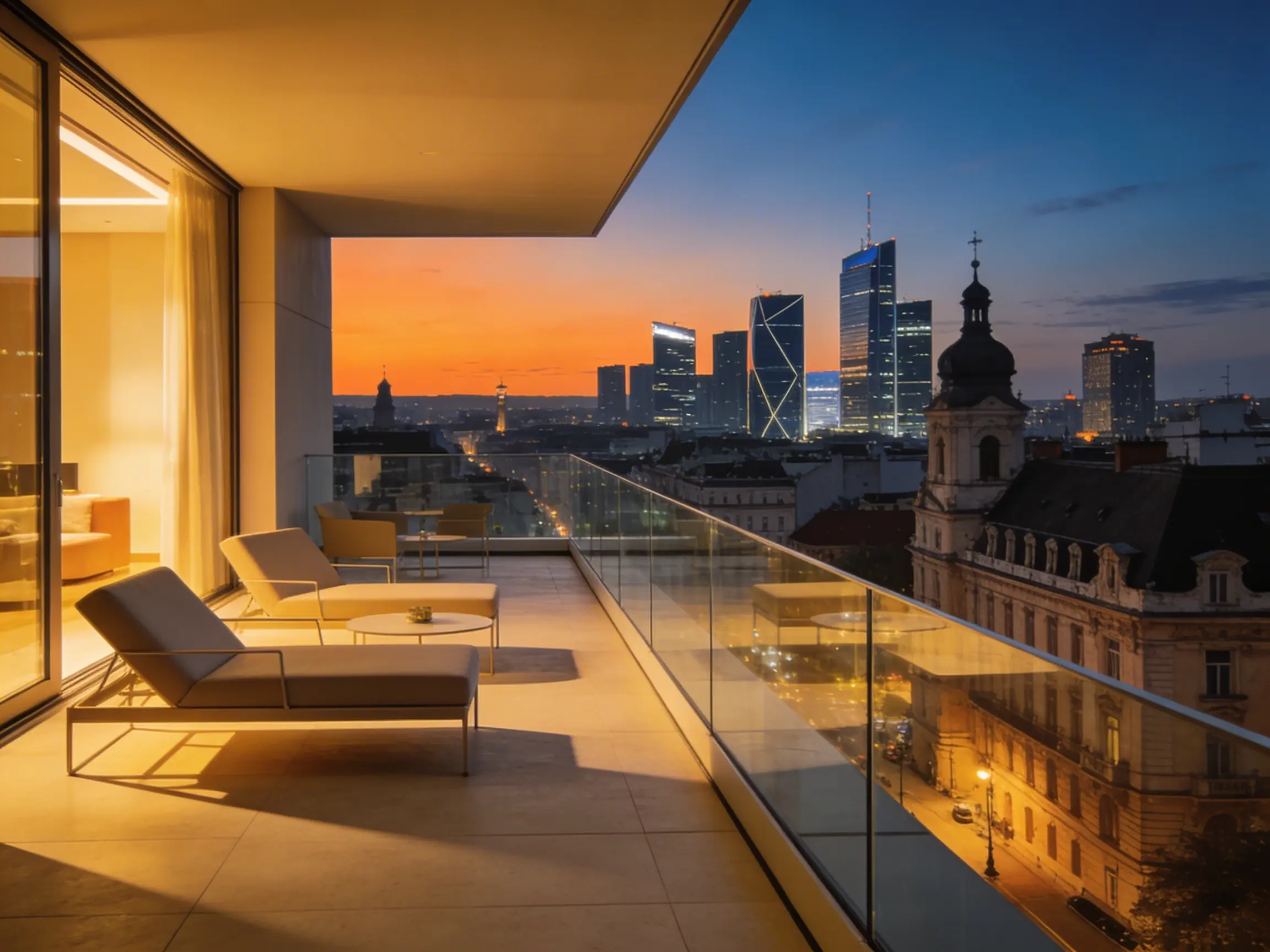 Proprietăți Premium - Vedere panoramică din penthouse